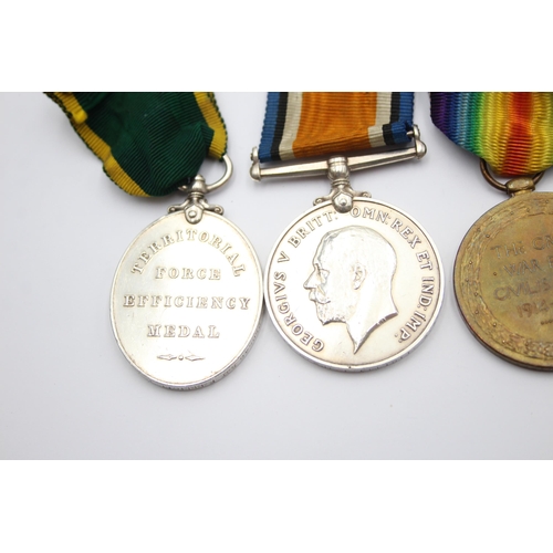 288 - WW1 Medal Group Inc WW1 Pair & Territorial Medal to Colour Sgt F. Elliott A.S