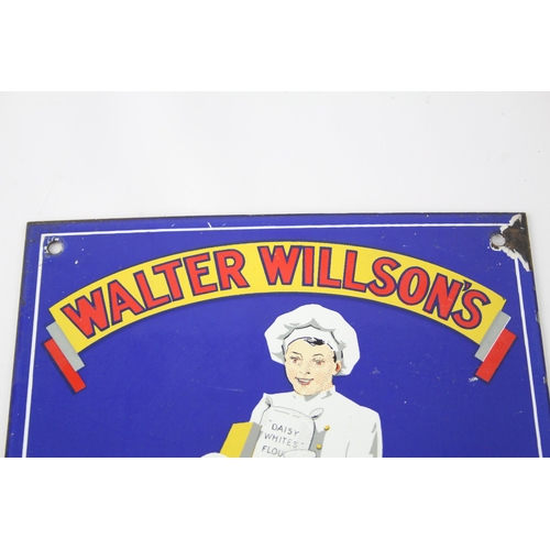 302 - Vintage WALTER WILSON'S Repro Hand Printed Porcelain Enamel Advertising Sign