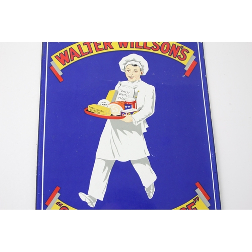 302 - Vintage WALTER WILSON'S Repro Hand Printed Porcelain Enamel Advertising Sign