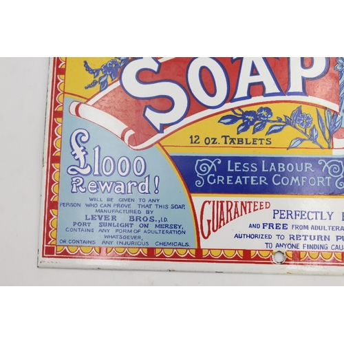 305 - Vintage SUNLIGHT SOAP Repro Hand Printed Porcelain Enamel Advertising Sign