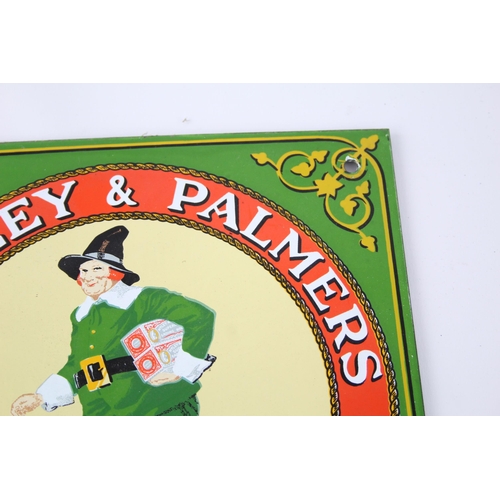 307 - Vintage HUNTLEY & PALMERS Repro Hand Printed Porcelain Enamel Advertising Sign