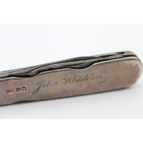 320 - Vintage Hallmarked 1935 Sheffield STERLING SILVER Multi-Tool Pocket Knife (62g)