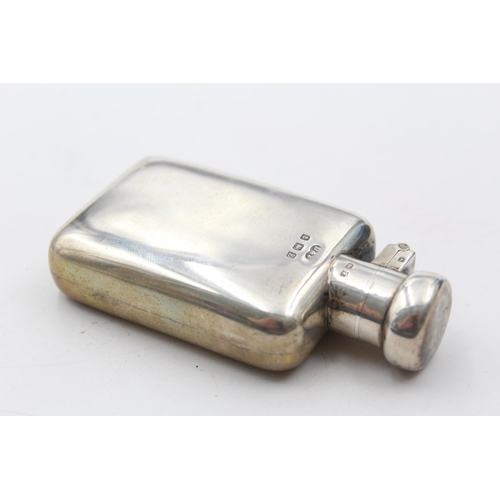 321 - Vintage Hallmarked 1929 Birmingham STERLING SILVER Miniature Hip Flask (56g)