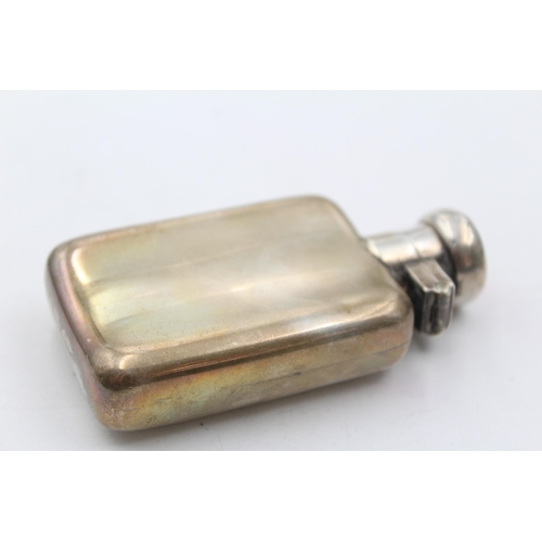 321 - Vintage Hallmarked 1929 Birmingham STERLING SILVER Miniature Hip Flask (56g)