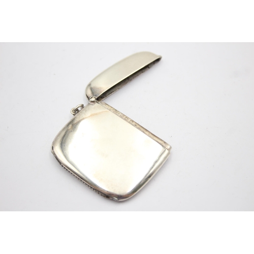 322 - Vintage Hallmarked 1922 Birmingham STERLING SILVER Plain Vesta / Match Case 35g