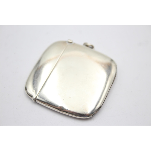 322 - Vintage Hallmarked 1922 Birmingham STERLING SILVER Plain Vesta / Match Case 35g