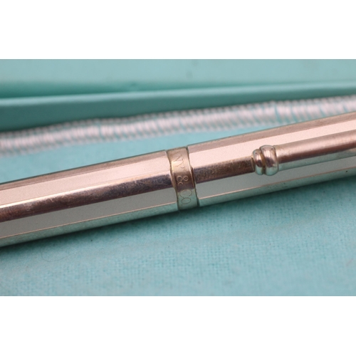 327 - TIFFANY & CO. Stamped .925 Sterling Silver Ballpoint Pen / Biro WRITING (48g)