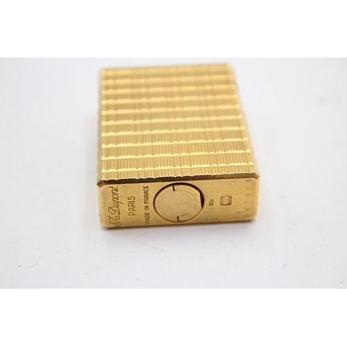 338 - Vintage S.T DUPONT Gold Plated Cigarette Lighter - BKT903 (93g)