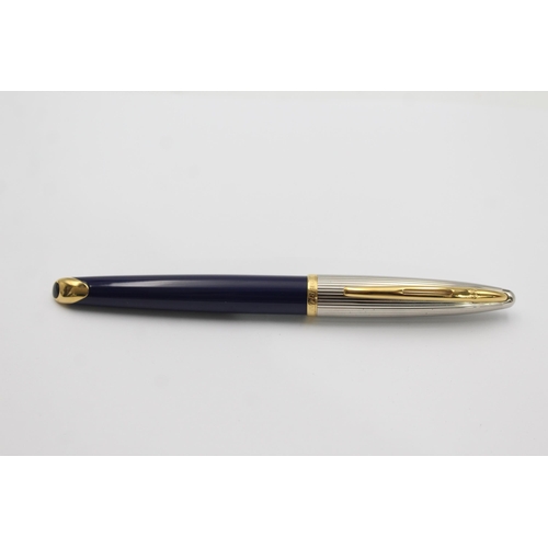 365 - Vintage WATERMAN Carene Navy Lacquer FOUNTAIN PEN w/ 18ct Gold Nib WRITING