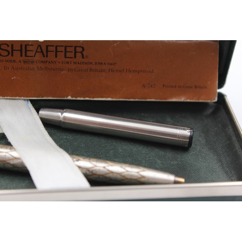 373 - Vintage SHEAFFER Lady Sheaffer FOUNTAIN PEN w/ 14ct Gold Nib, Ballpoint, Box Etc