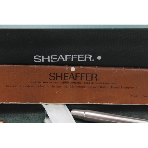 373 - Vintage SHEAFFER Lady Sheaffer FOUNTAIN PEN w/ 14ct Gold Nib, Ballpoint, Box Etc