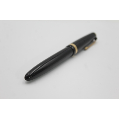 385 - Vintage PARKER Maxima Duofold Black FOUNTAIN PEN w/ 14ct Gold Nib WRITING