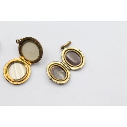 14 - 4 X 9ct Gold Back And Front Engraved Lockets (8g)