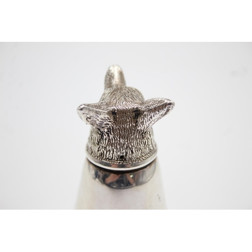 293 - Vintage Silver Plated Novelty Fox Head Stirrup Cup (96g)