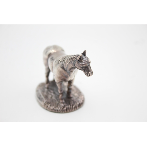 303 - Vintage Hallmarked 1998 Sheffield STERLING SILVER Filled Horse Ornament (42g)