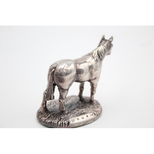 303 - Vintage Hallmarked 1998 Sheffield STERLING SILVER Filled Horse Ornament (42g)