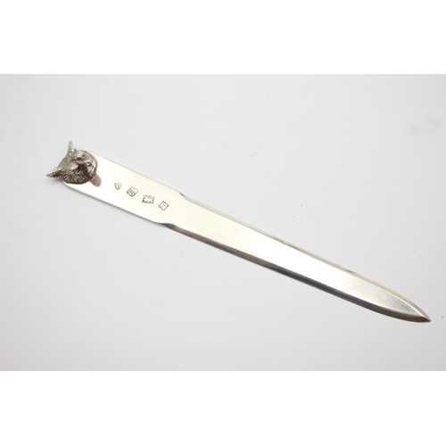 304 - Vintage Hallmarked 1973 Birmingham STERLING SILVER Fox Head Letter Opener 27g