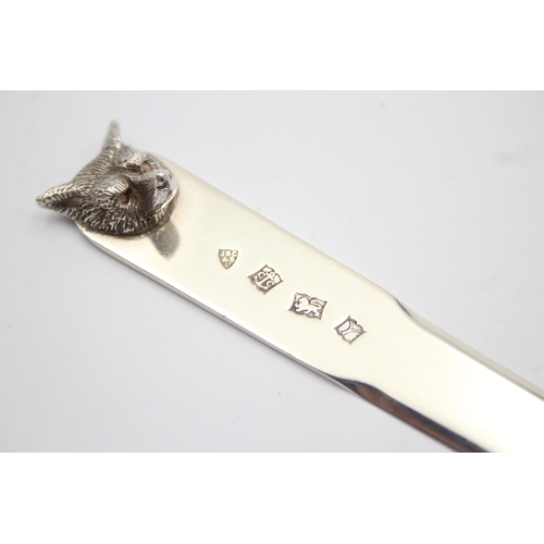 304 - Vintage Hallmarked 1973 Birmingham STERLING SILVER Fox Head Letter Opener 27g