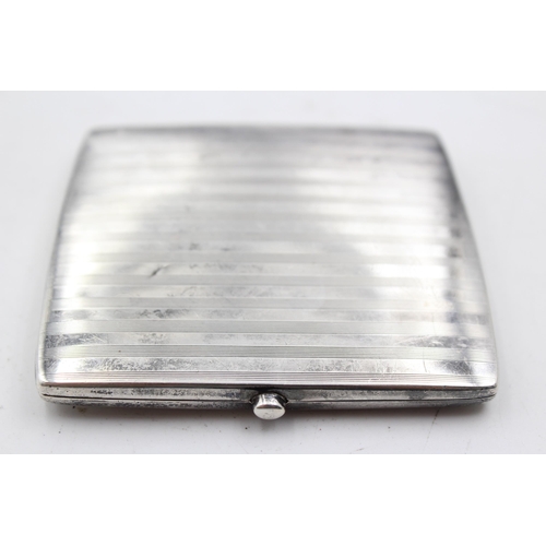 306 - Vintage Hallmarked 1942 Birmingham STERLING SILVER Cigarette Case (94g)