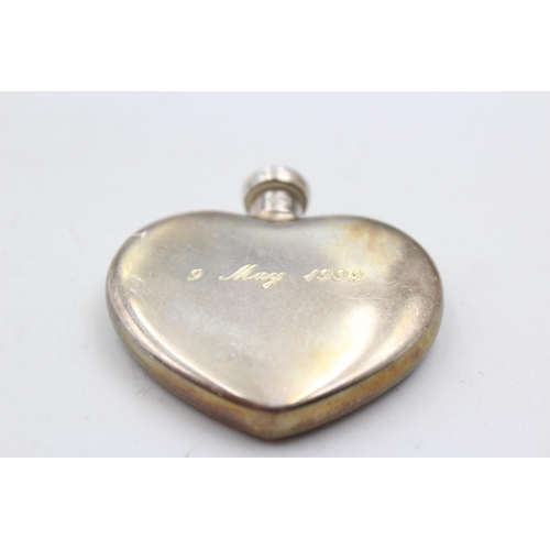 319 - TIFFANY & CO. Stamped .925 STERLING SILVER Heart Shaped Scent Bottle (19g)