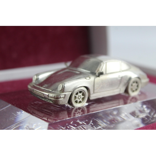 321 - Stamped .925 STERLING SILVER Porsche 911 Carrera Diecast Model / Ornament 170g