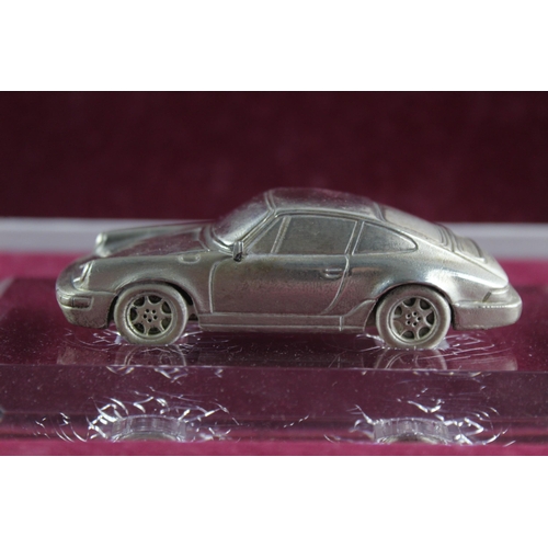 321 - Stamped .925 STERLING SILVER Porsche 911 Carrera Diecast Model / Ornament 170g