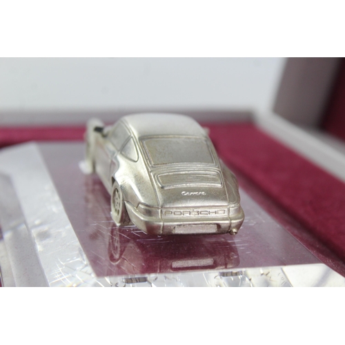 321 - Stamped .925 STERLING SILVER Porsche 911 Carrera Diecast Model / Ornament 170g