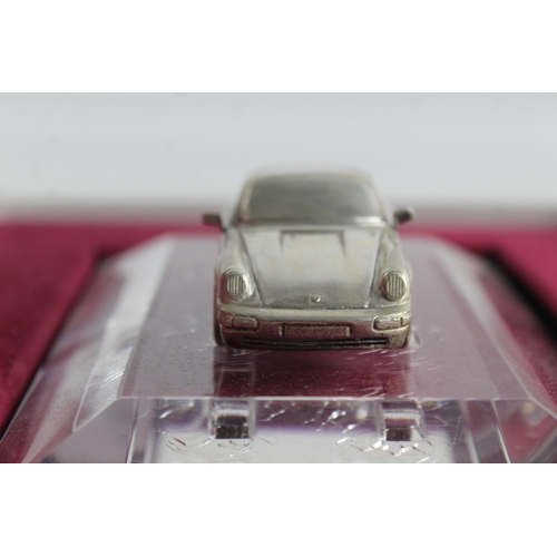 321 - Stamped .925 STERLING SILVER Porsche 911 Carrera Diecast Model / Ornament 170g