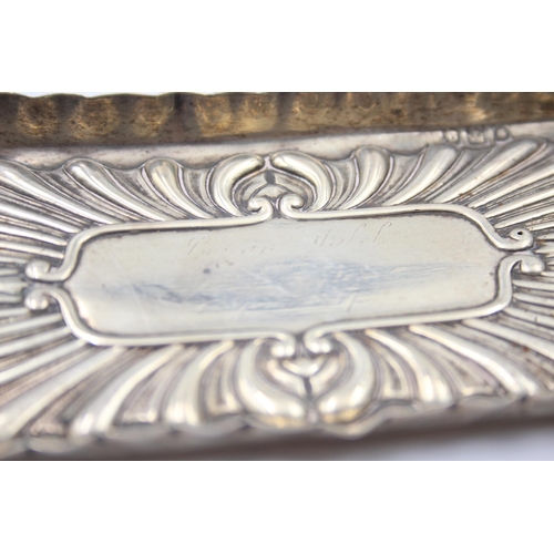 327 - Antique Victorian Hallmarked 1896 London STERLING SILVER Vanity Tray / Dish 75g