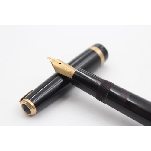 390 - Vintage PARKER Maxima Duofold Black FOUNTAIN PEN w/ 14ct Gold Nib WRITING