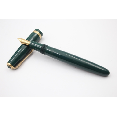 397 - Vintage PARKER Duofold Green FOUNTAIN PEN w/ 14ct Gold Nib WRITING