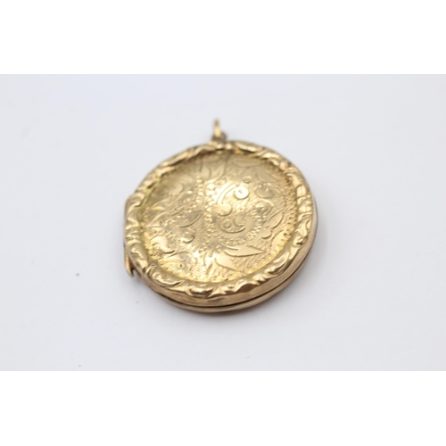 43 - 3 X 9ct Back & Front Gold Vintage Round Lockets Inc. Seed Pearls & Paste - As Seen (17.6g)