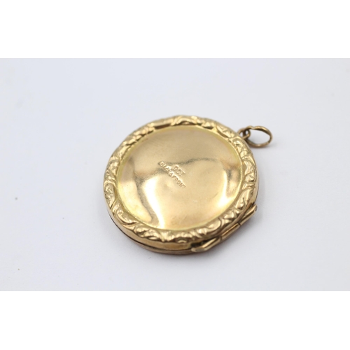 43 - 3 X 9ct Back & Front Gold Vintage Round Lockets Inc. Seed Pearls & Paste - As Seen (17.6g)