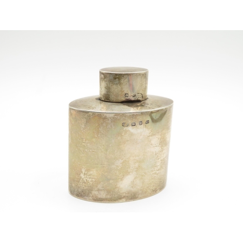 185 - Antique Victorian 1896 Birmingham STERLING SILVER Plain Vanity Pot (80g)