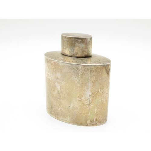 185 - Antique Victorian 1896 Birmingham STERLING SILVER Plain Vanity Pot (80g)