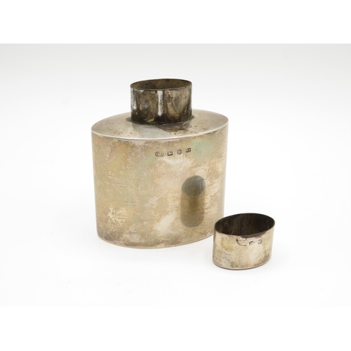 185 - Antique Victorian 1896 Birmingham STERLING SILVER Plain Vanity Pot (80g)