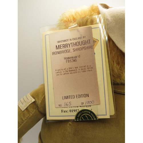 Vintage MERRYTHOUGHT Mohair Limited Edition Homeguard FB12WG BEAR