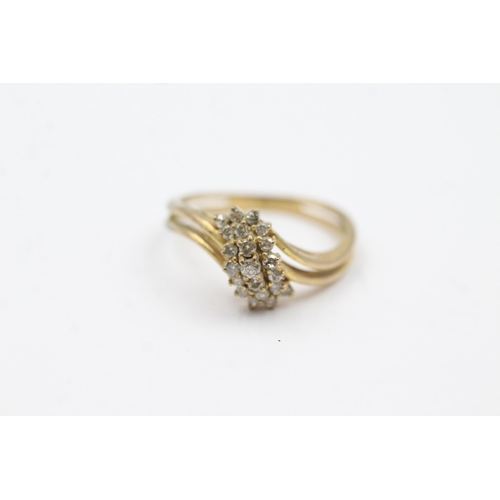 115 - 9ct Gold Diamond Dress Ring (2.8g) size  Q