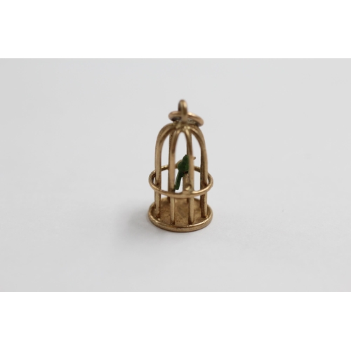 119 - 9ct Gold Bird In A Cage Pendant (1.2g)