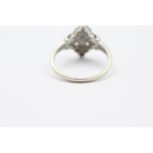 125 - 9ct White Gold Diamond Dress Ring (2.5g) size  P