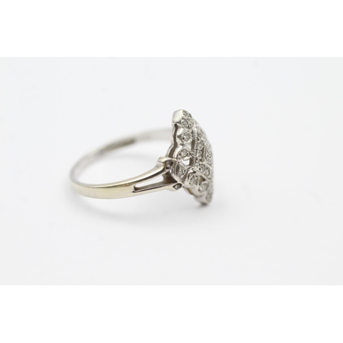 125 - 9ct White Gold Diamond Dress Ring (2.5g) size  P