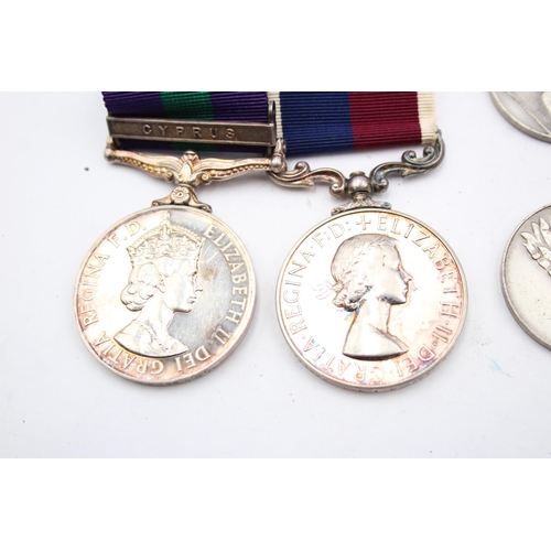 195 - ER II Mounted RAF medal pair and Sports medals