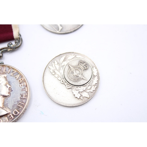 195 - ER II Mounted RAF medal pair and Sports medals