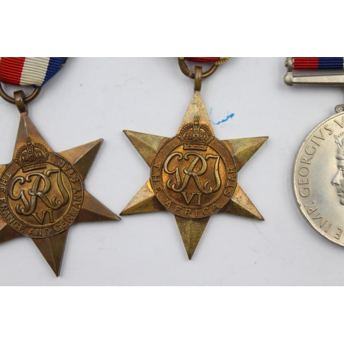 205 - Boxed WWII medal group including Africa, France and Germany stars etc.