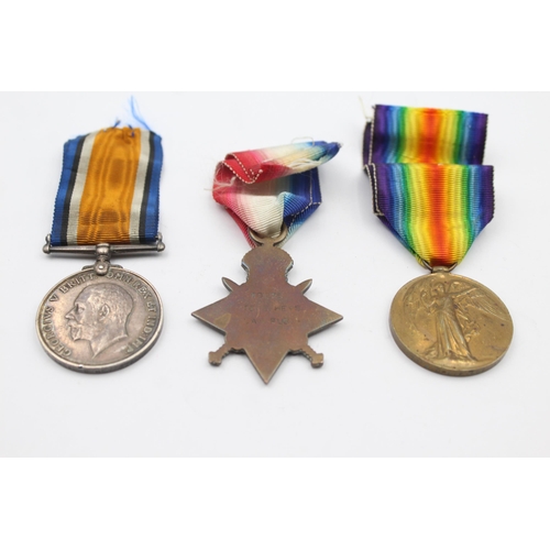 206 - WWI 1914-15 Star Trio named 10275 Pte. E Heys Lancashire Fusiliers