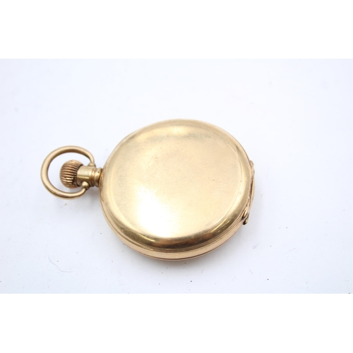 216 - Vintage Gents ZENITH Rolled Gold Half Hunter POCKET WATCH Hand-Wind WORKING