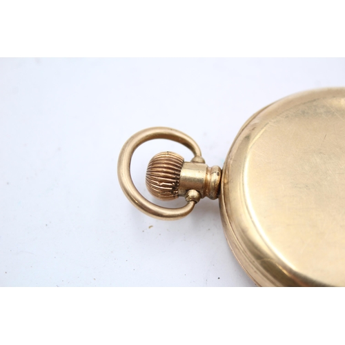 216 - Vintage Gents ZENITH Rolled Gold Half Hunter POCKET WATCH Hand-Wind WORKING