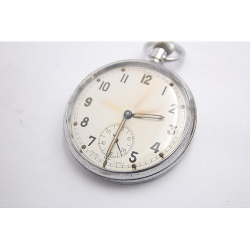 218 - Vintage Gents WWII G.S.T.P Military Issued POCKET WATCH Hand-Wind WORKING