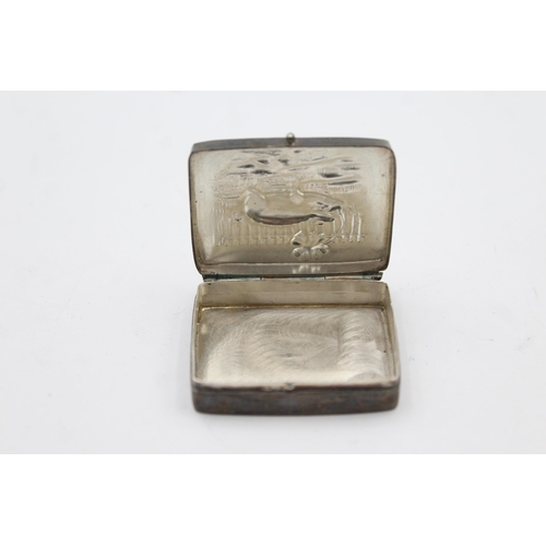 236 - Vintage Hallmarked .925 Import STERLING SILVER Novelty Pill / Trinket Box (17g)