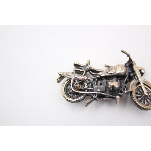 242 - Vintage Hallmarked .925 STERLING SILVER Motorcycle Ornament (33g)